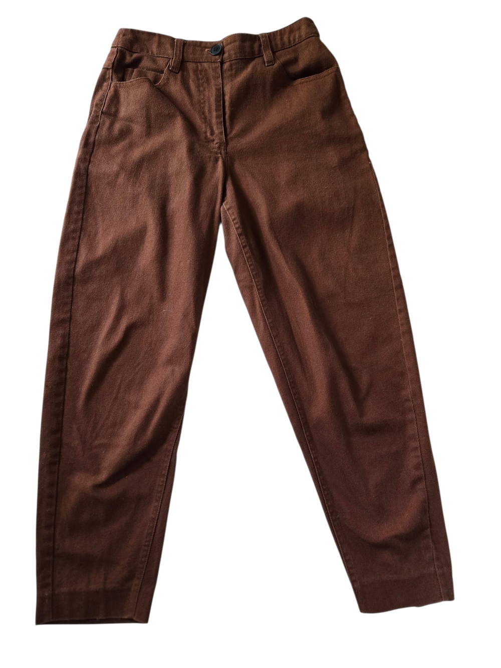 Frank And Oak Amelia Balloon Barrel Jeans Brown Size 4 Ankle